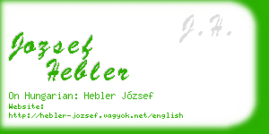 jozsef hebler business card